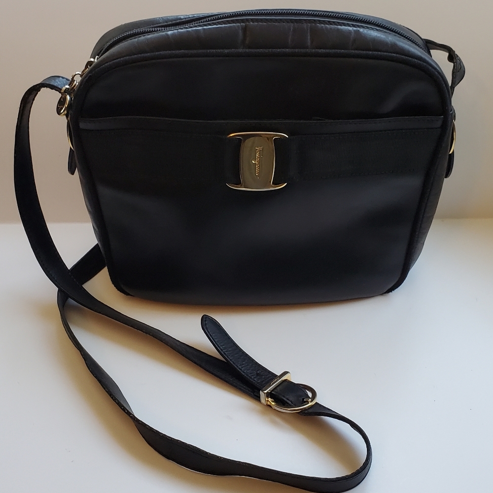 Salvatore Ferragamo Vintage Black Crossbody Bag